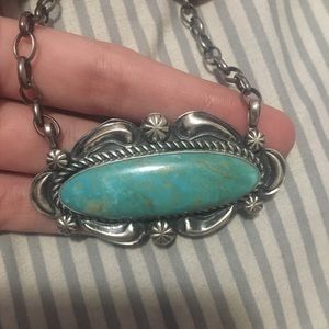 Native American Turquoise Bar Necklace
